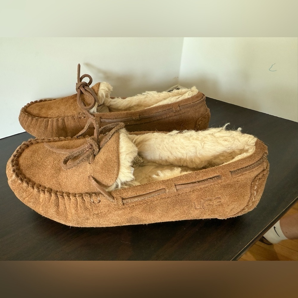 UGG Chestnut Suede Slippers
